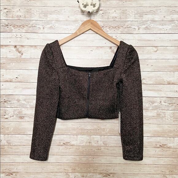 NWT Ali & Jay Dance Floor Two Piece Skirt Set Size Gold Metallic Vegas Size XS - Picture 3 of 13